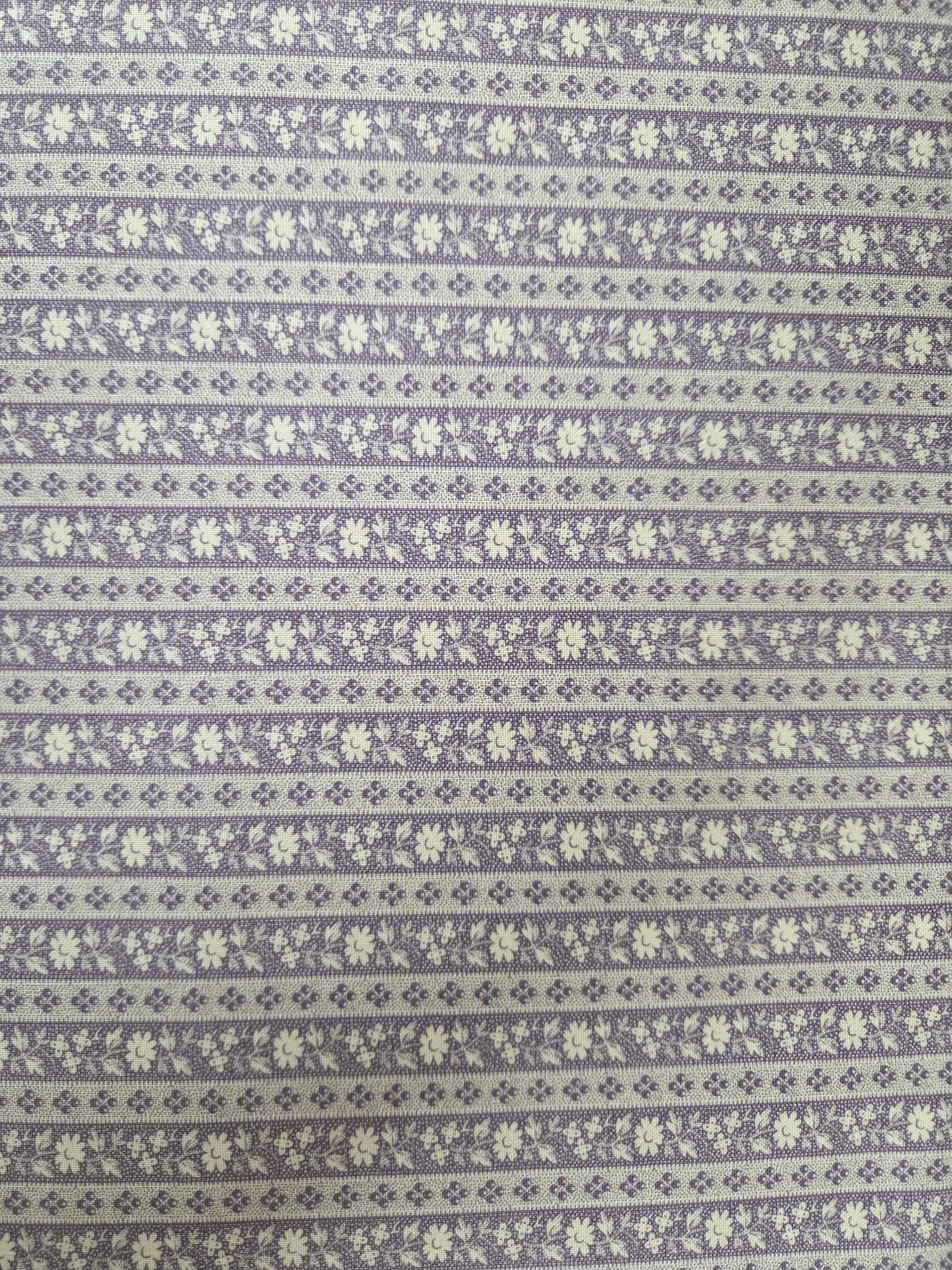 Wild Orchid – Plum Vintage Floral Stripe