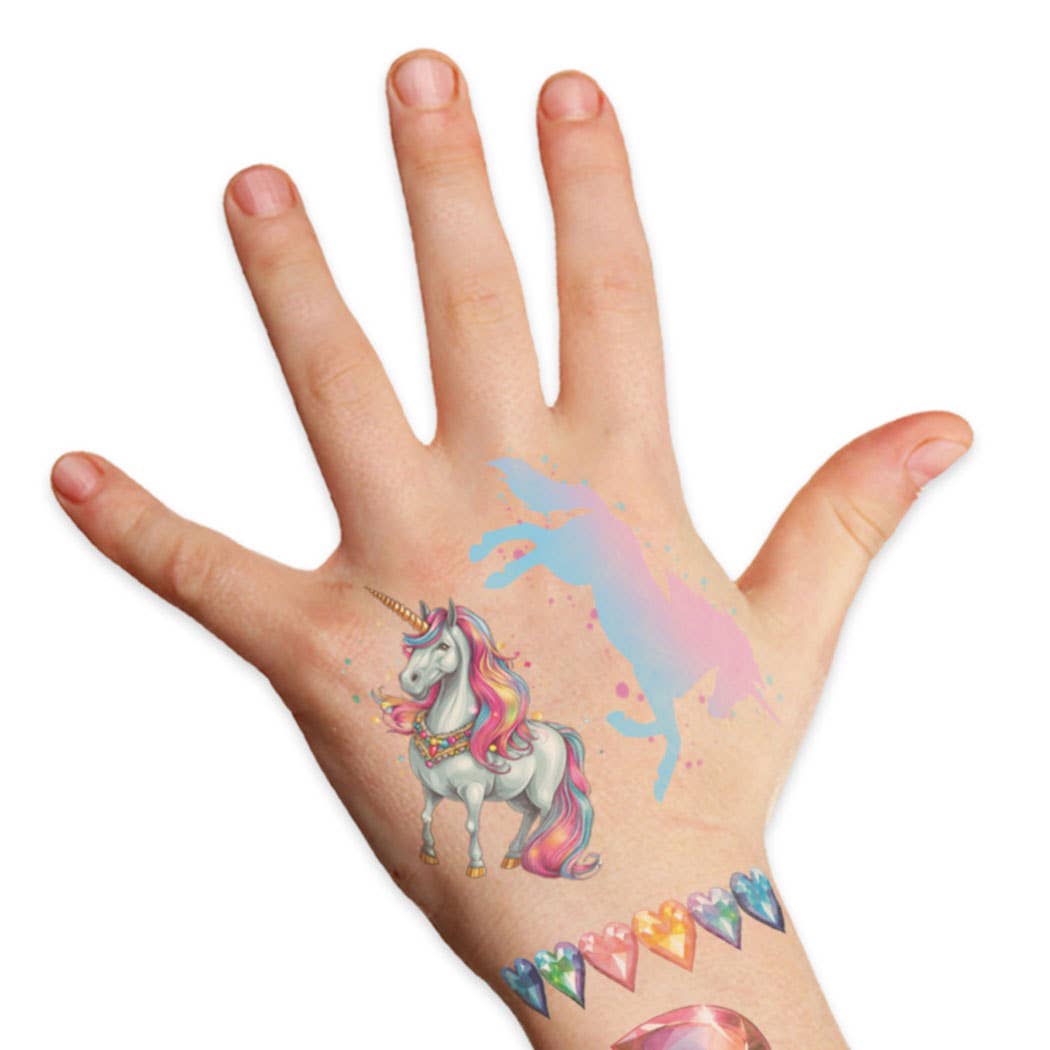 Magical Gem Unicorns Tattoo Kit