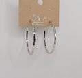 HOOP TARNISH FREE EARRINGS.: Silver