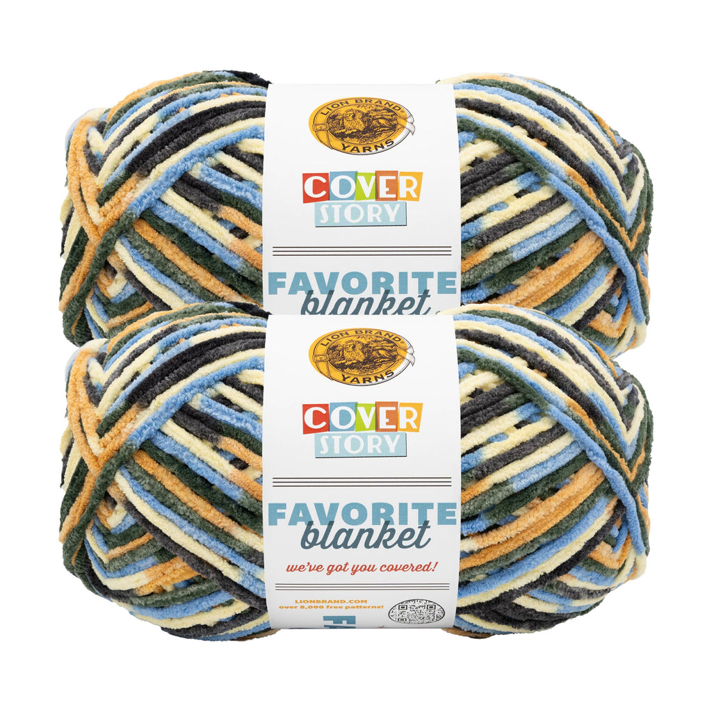 Lion Brand Yarn Cover Story Fave Blanket Sandstorm 2 Pack