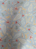 Mini Menagerie Tossed Leaves – Turquoise