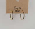 SMALL HOOP TARNISH FREE EARRINGS.: GOLD