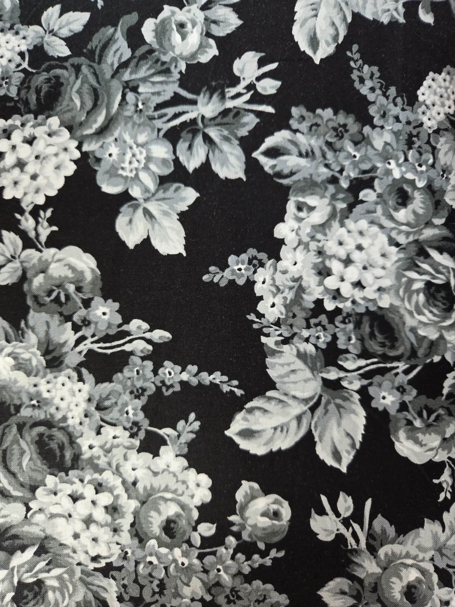 Scarlet Days and Nights – Midnight Vintage Floral Fabric