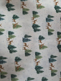 Woodland Winter – Mini Evergreen Trees on Cream