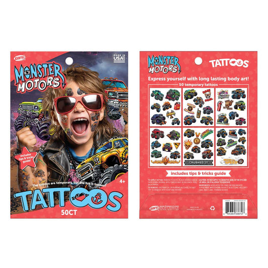 Monster Motors Trucks Tattoo Kit