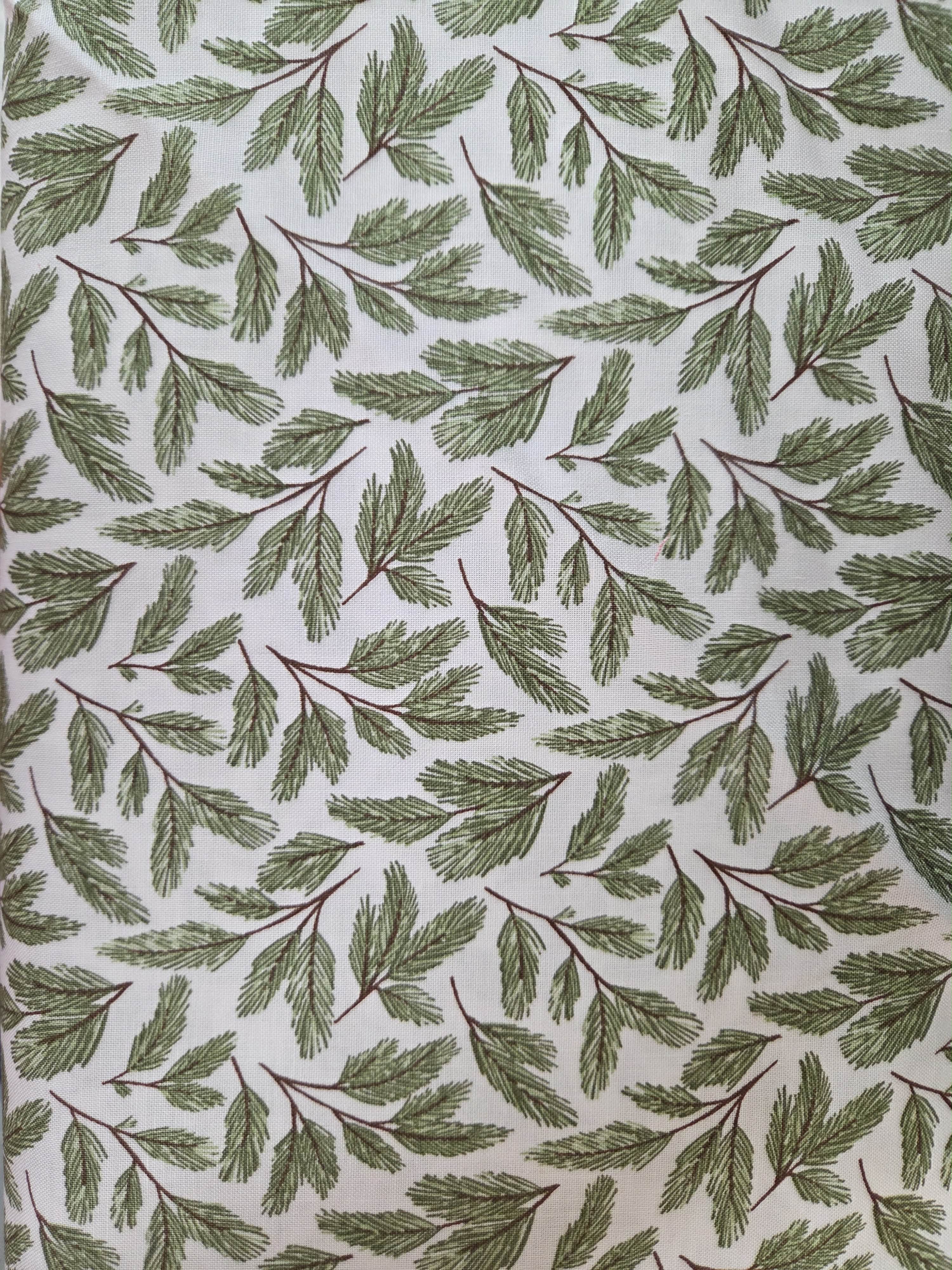 Prairie Christmas – Pine Boughs White
