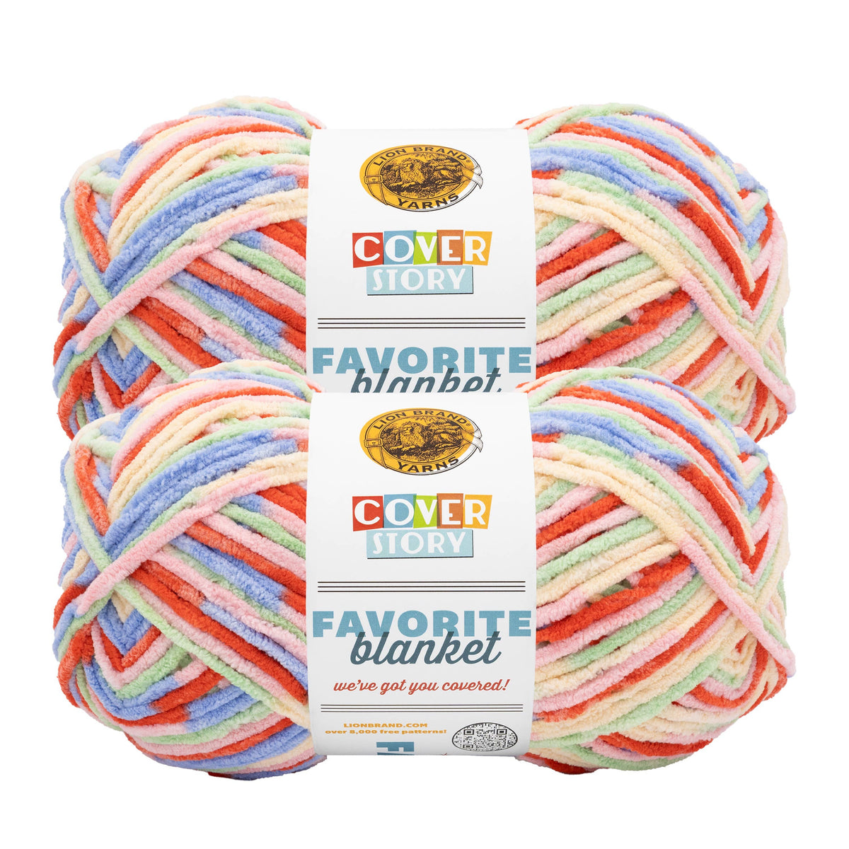 Lion Brand Yarn Cover Story Fave Blanket Macarons 2 Pack