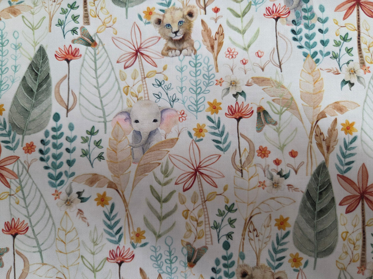 Mini Menagerie – Packed Animal Allover Eggshell