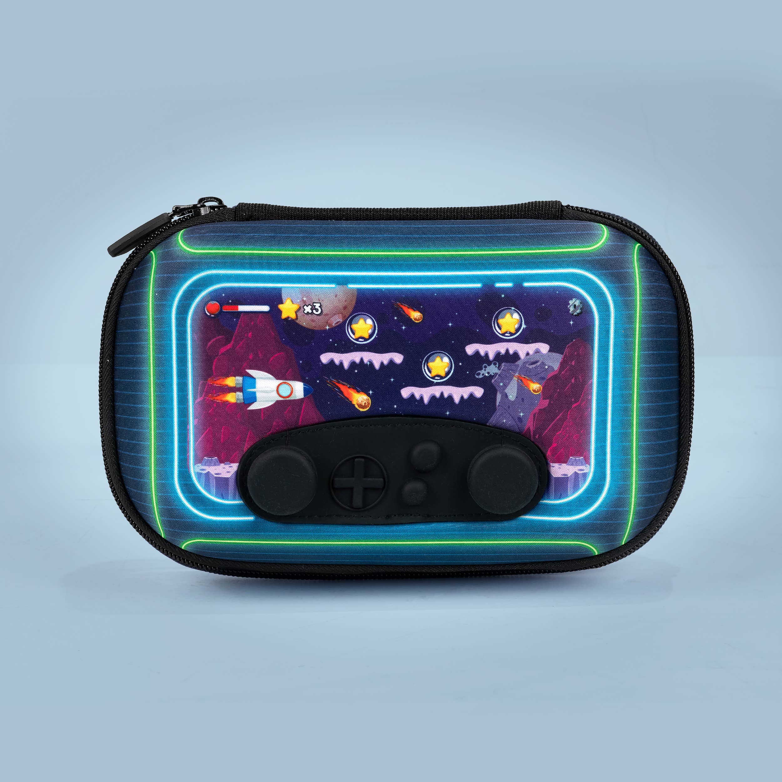 ZIPIT Gamer Pencil Case for Boys, Joystick Pencil Box: Rockets
