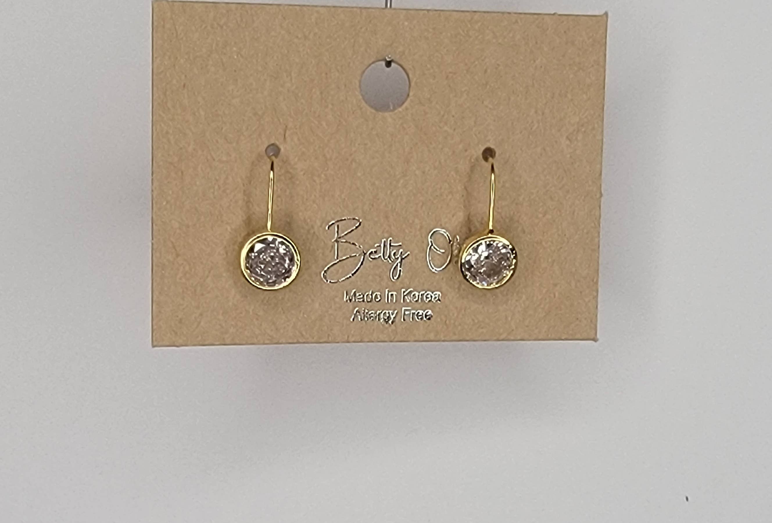CZ EARRINGS.: GOLD