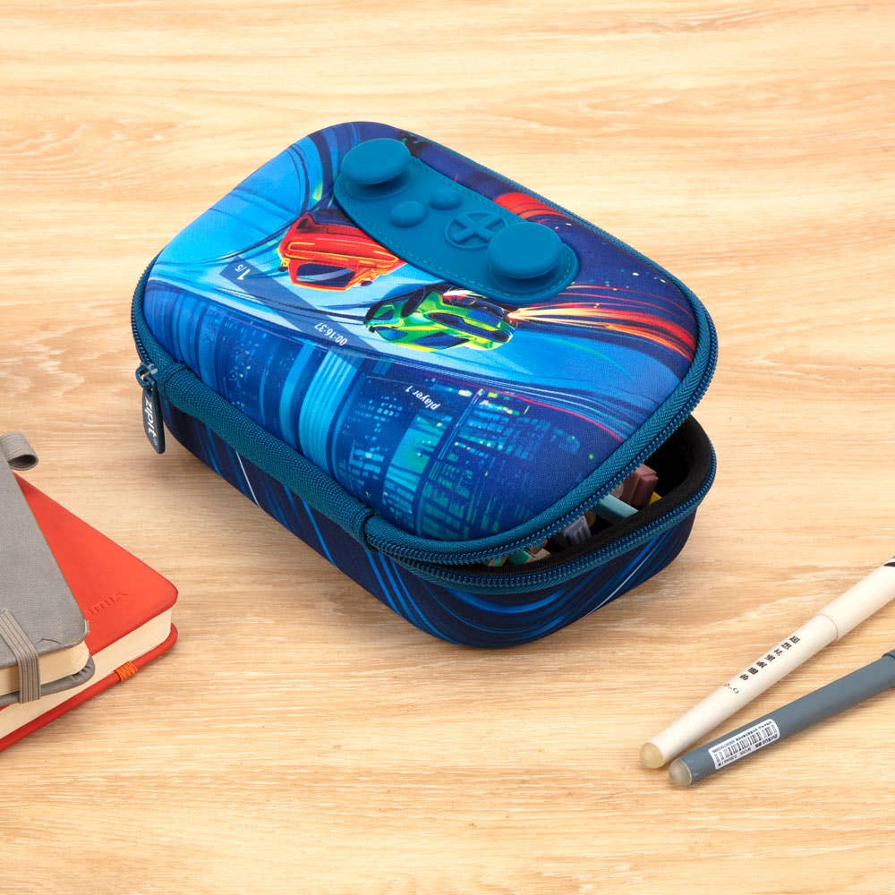 ZIPIT Gamer Pencil Case for Boys, Joystick Pencil Box: Cars