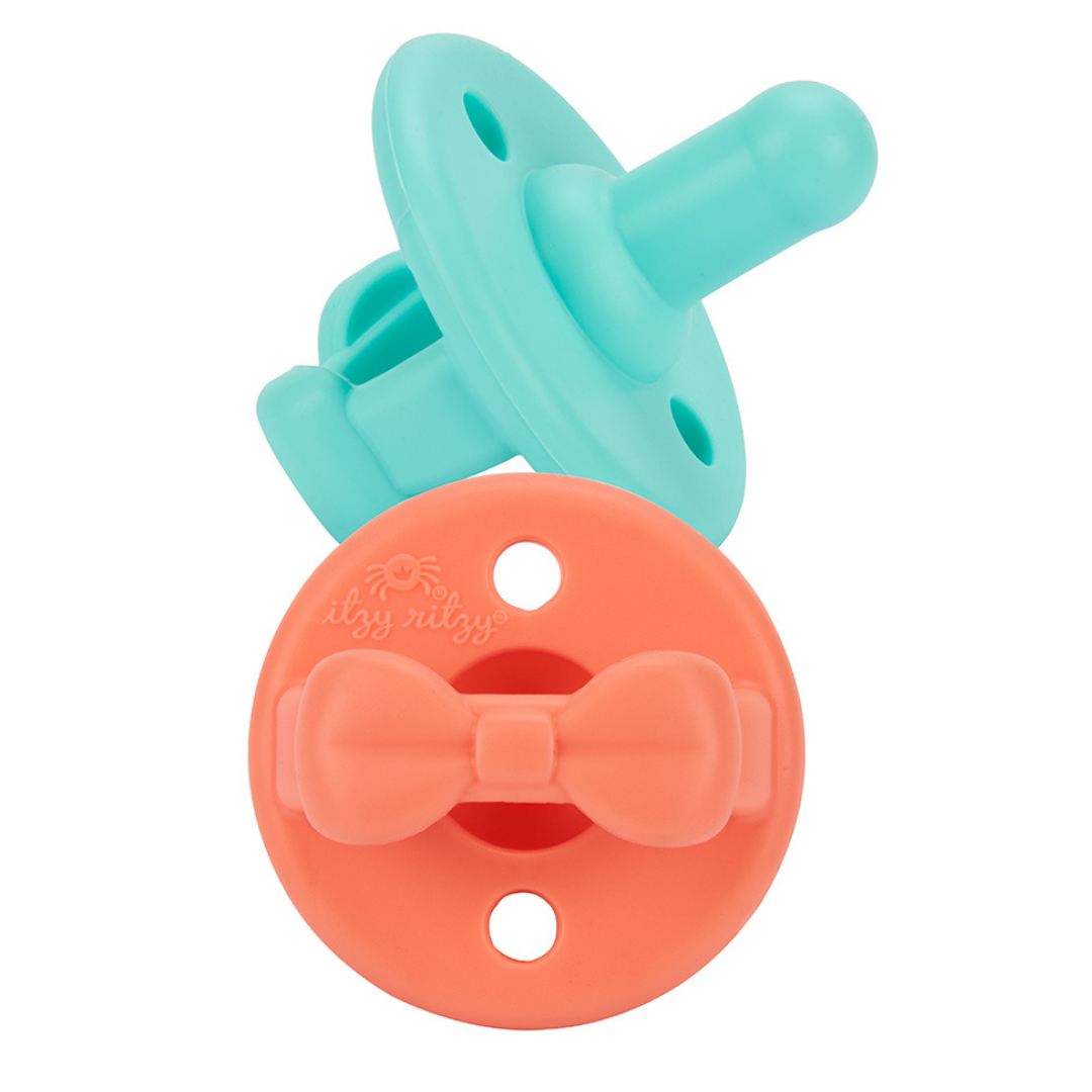 *NEW SIZE* Sweetie Soother™ Pacifier Sets (2-pack): 6-18M Toast + Buttercream