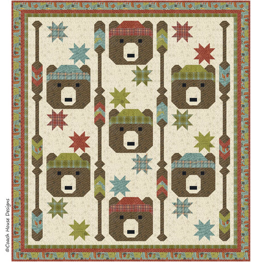 Paddling Bears Quilt Kit - The Great Outdoors - Moda Fabric