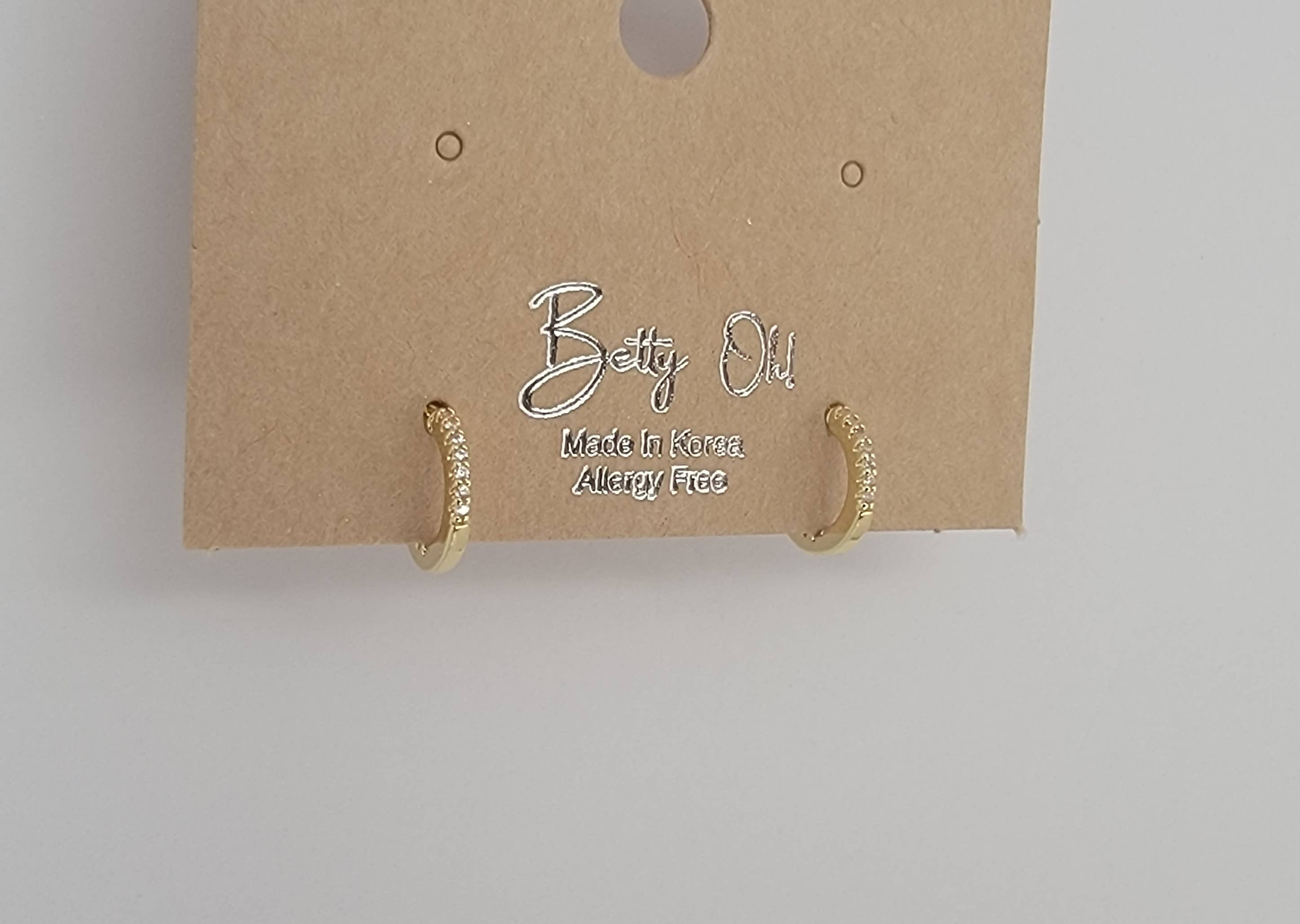 MINI HOOP TARNISH FREE EARRINGS.: GOLD