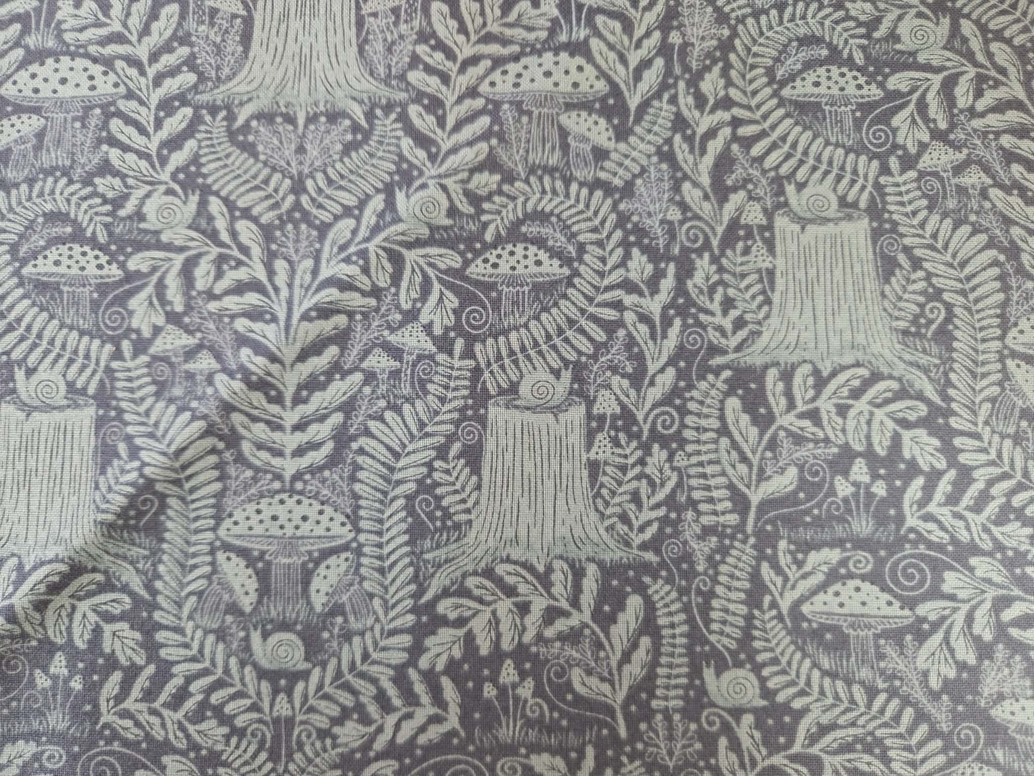 Night Owl – Moonlit Woodland Texture Fabric (Blue)