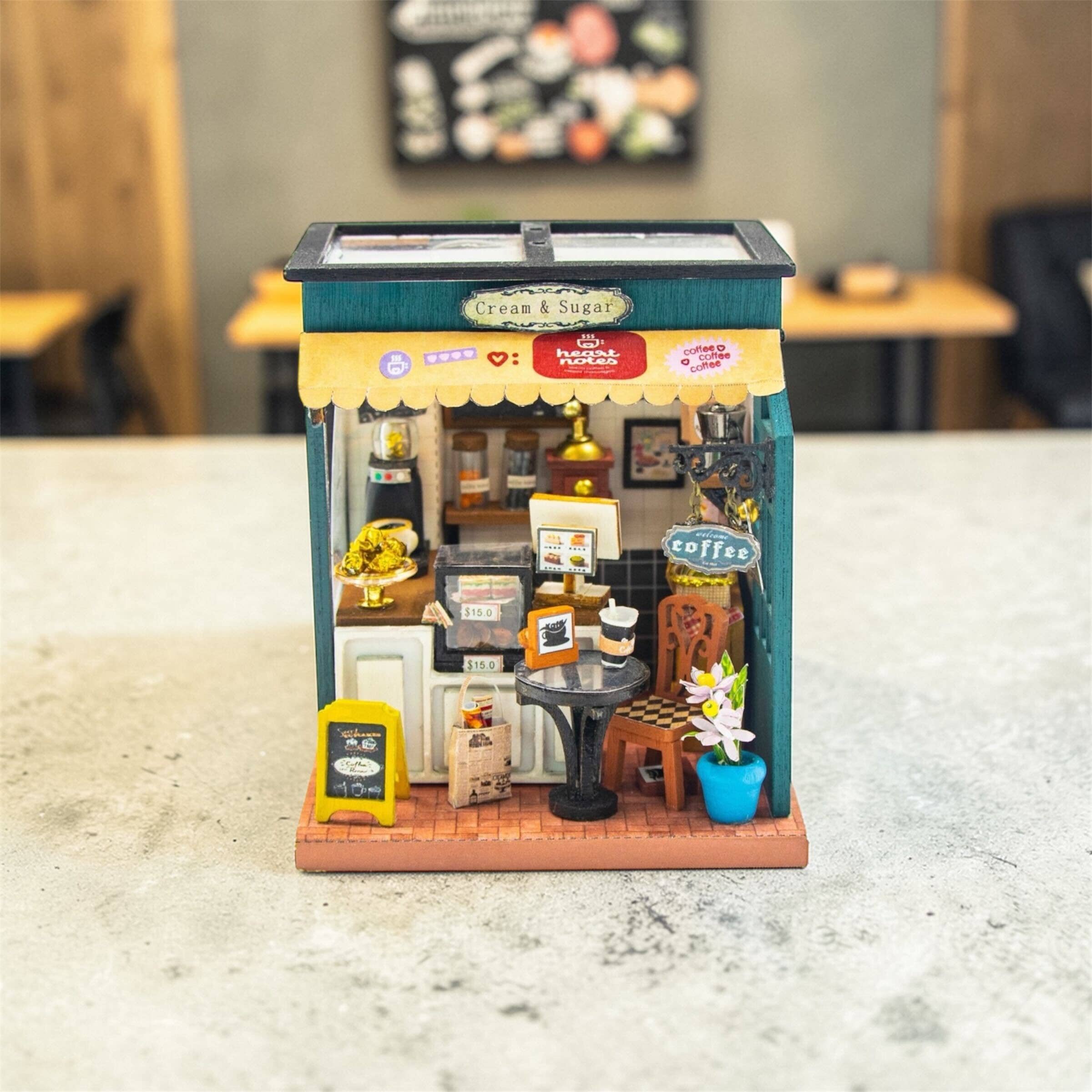DIY Miniature House Kit: Cream & Sugar