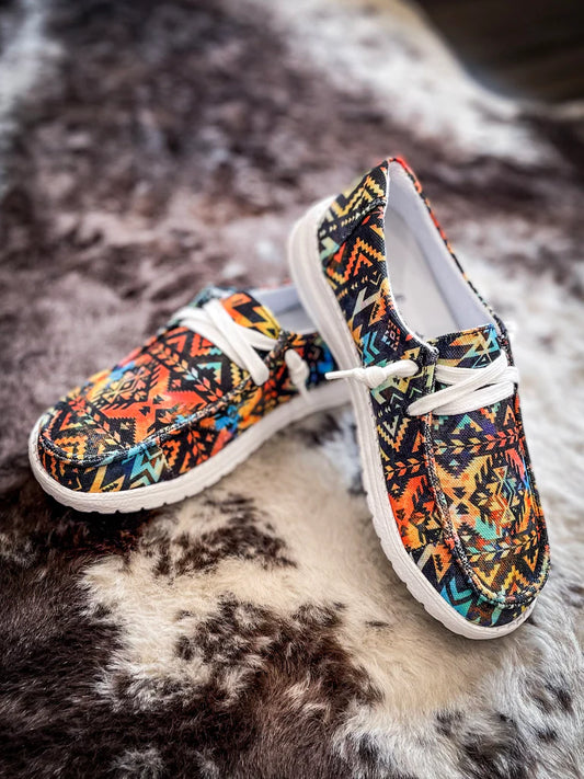 Adair by Gypsy Jazz- Aztec slip on Womens Shoes