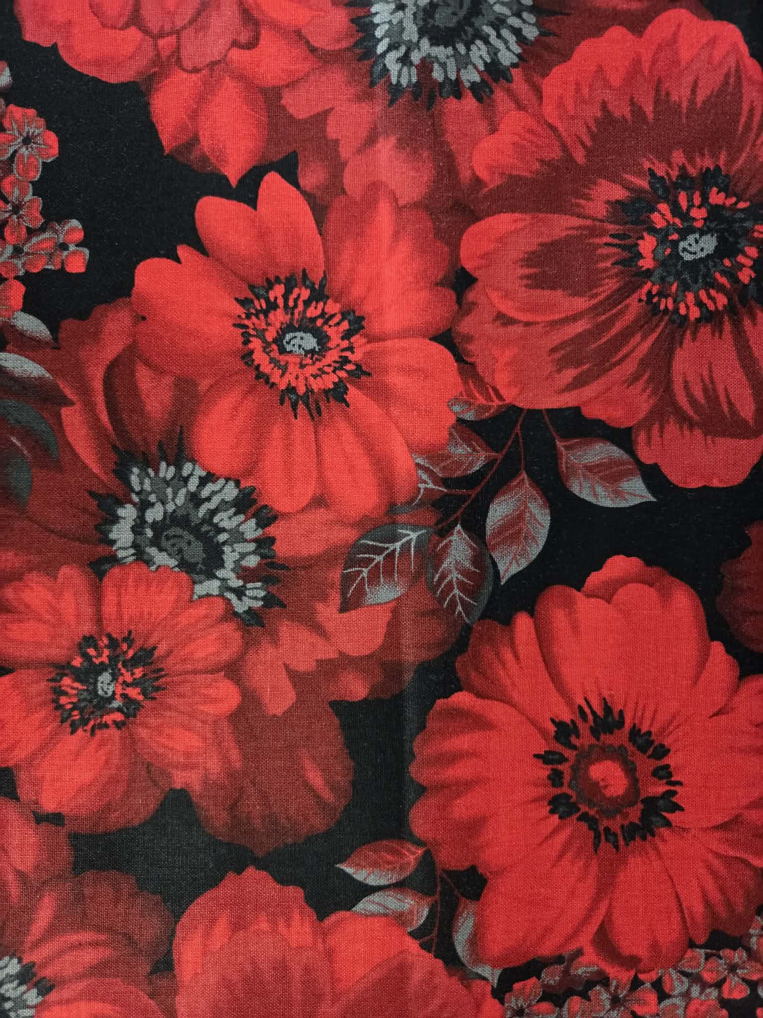 Scarlet Days and Nights – Scarlet Blossoms Fabric