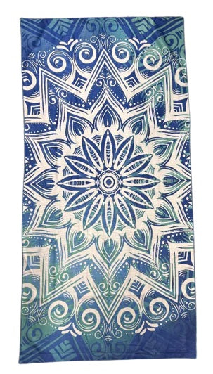 Mandala Beach Towel Blue