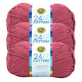 Lion Brand Yarn 24/7 Cotton Terracotta 3 Pack