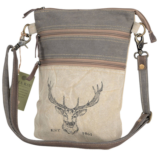 Double Zipper Deer Crossbody