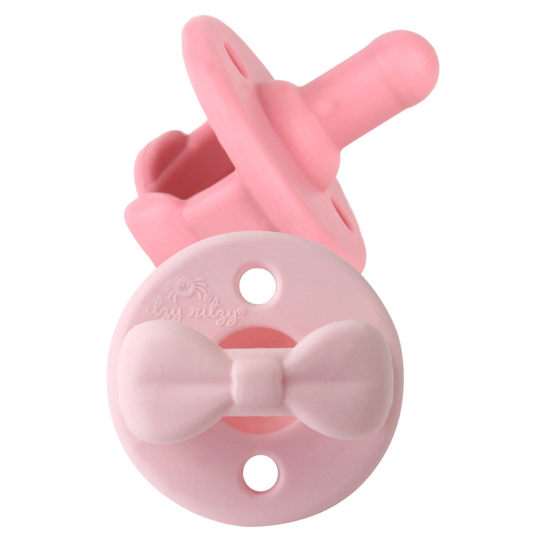 *NEW SIZE* Sweetie Soother™ Pacifier Sets (2-pack): 6-18M Toast + Buttercream