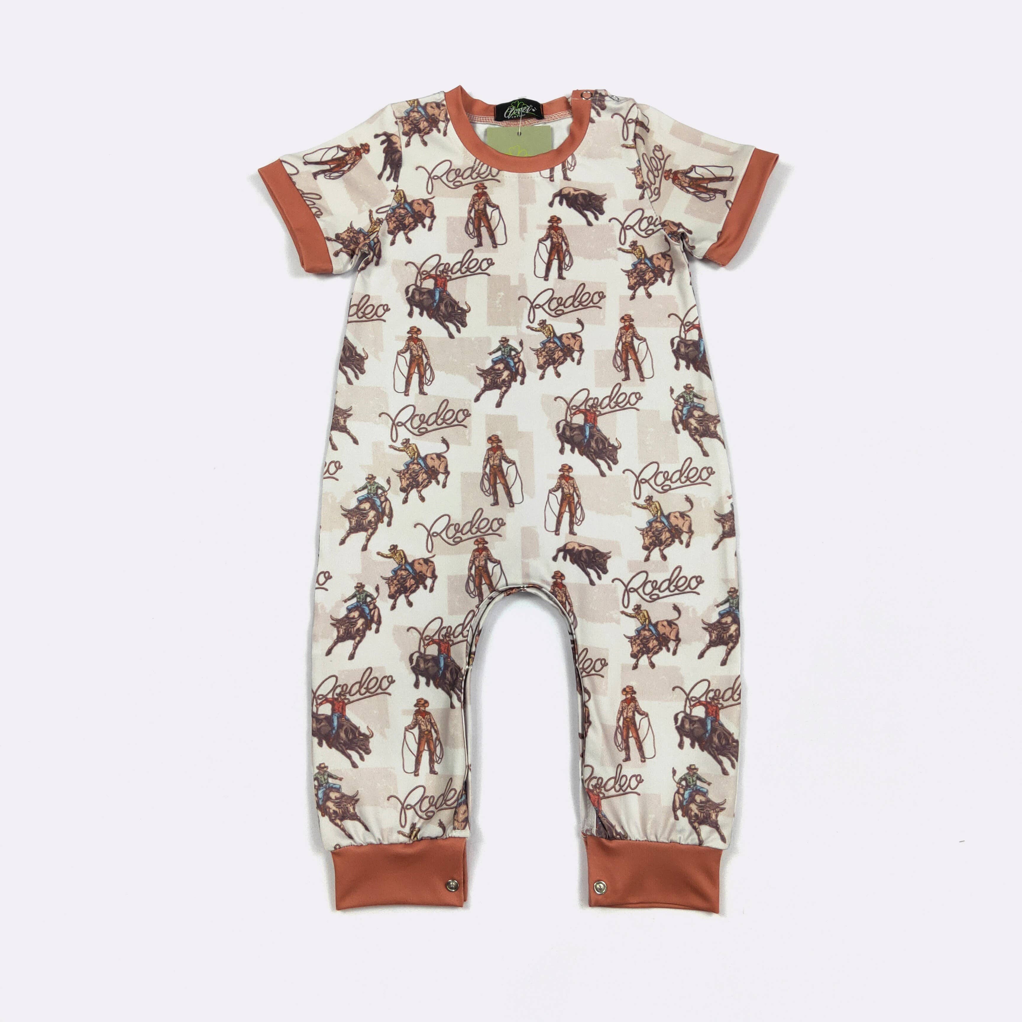 Rodeo States Boy Romper: 12/24 mo
