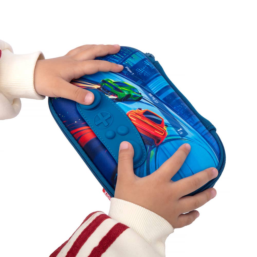 ZIPIT Gamer Pencil Case for Boys, Joystick Pencil Box: Cars
