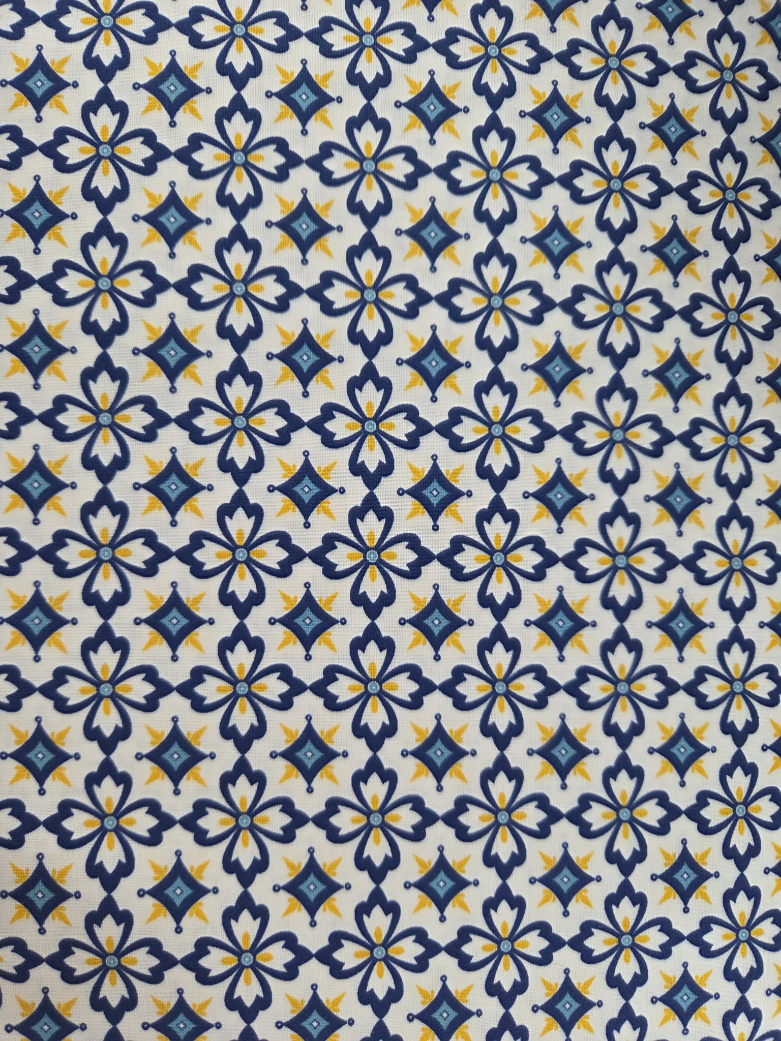 Villa Sol – Mediterranean Tile Floral Fabric
