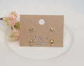 TWO PAIR SET STUD TARNISH FREE EARRINGS.