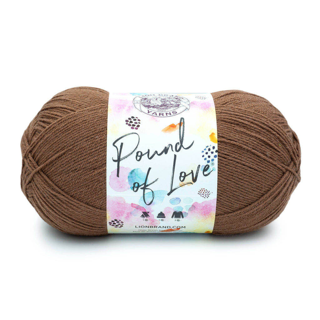 Lion Brand Yarn Pound of Love Mocha 1 Pack