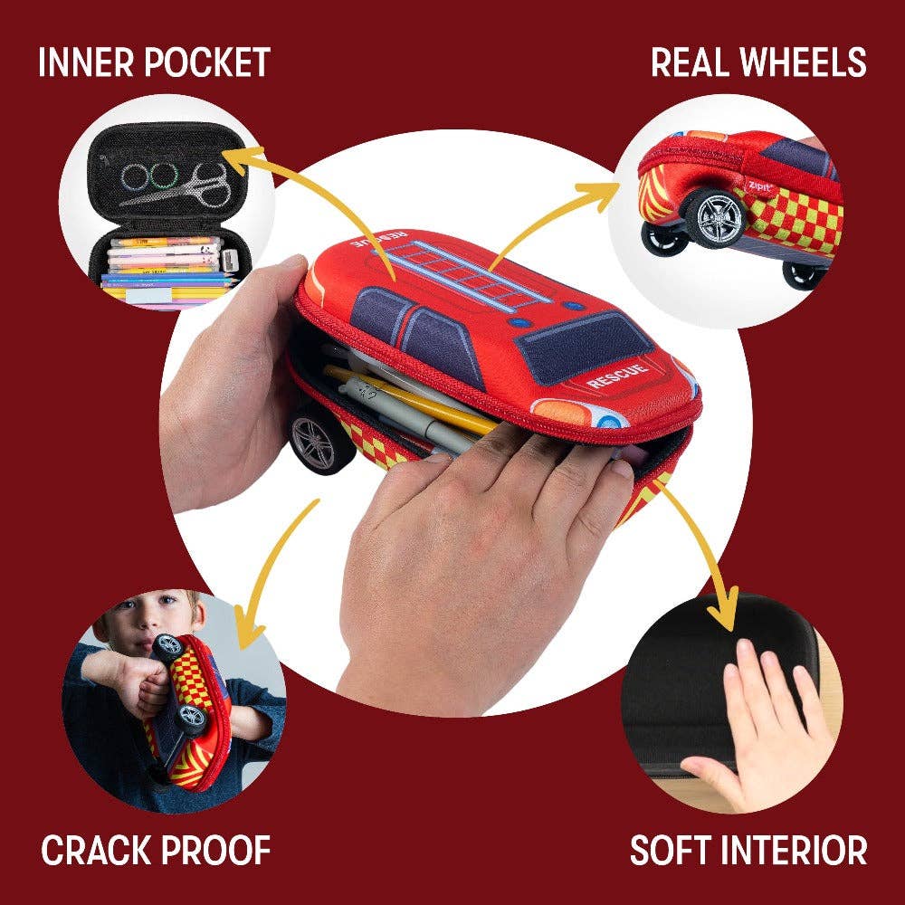 ZIPIT Truck Box, Gift Pencil Case for Boys: Police Car