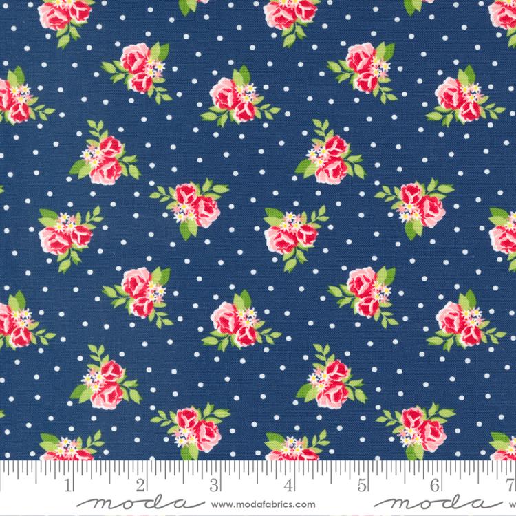 Berry Basket for Moda Fabric by April Rosethal Blueberry Rose Print 24152 14
