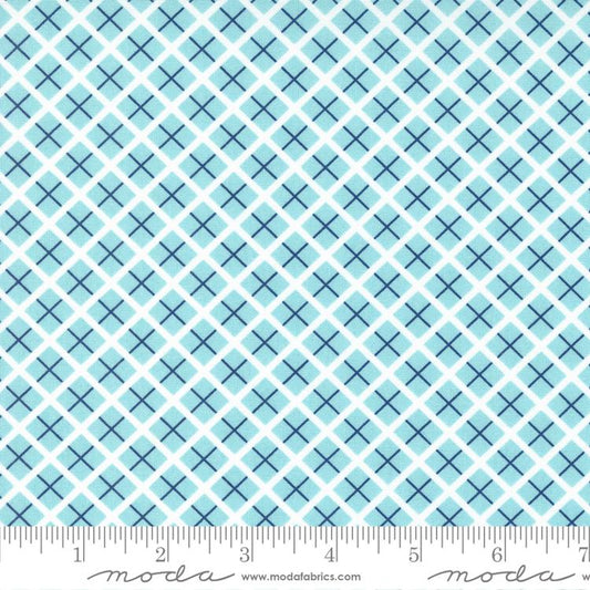 Berry Basket for Moda Fabric by April Rosethal Blue Raspberry Criss Cross Print 24155 15