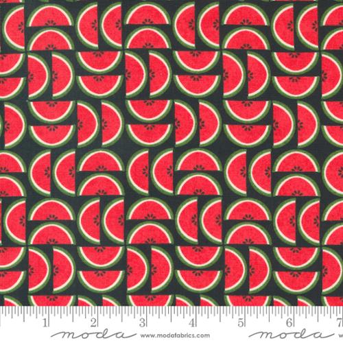 Moda Fabrics Fruit Loop Black Currant 30734 18 by BasicGrey Fruit themed on black