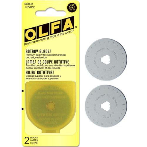 OLFA Rotary Blade Refills RB45-2 45MM Rotary Blade 2ct 1079062