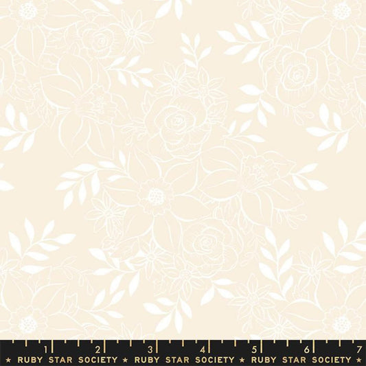 Winterglow for Moda Fabric by Ruby Star Society Natural White on Natural Flower RS5108 11