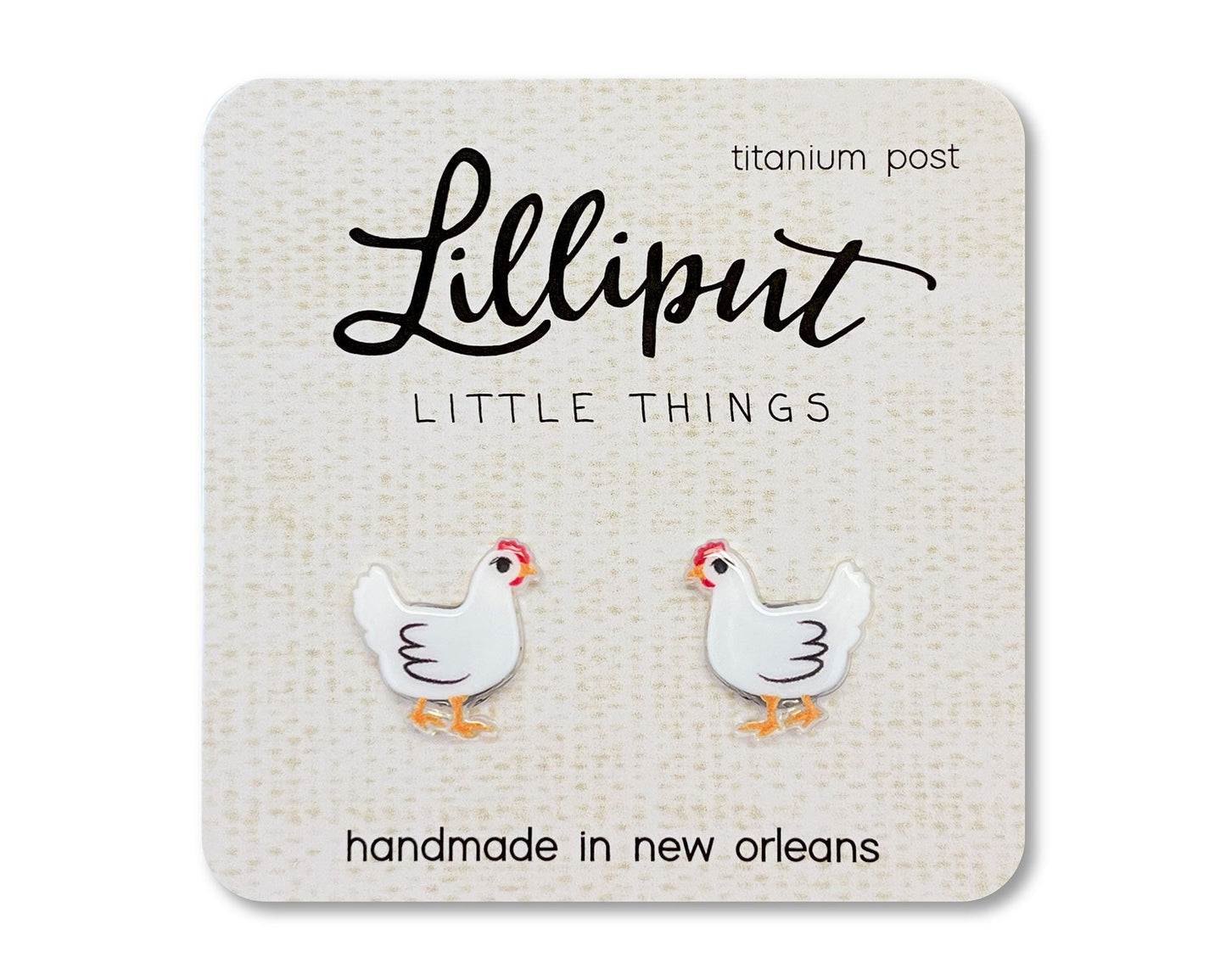 Lilliput Chicken Earrings