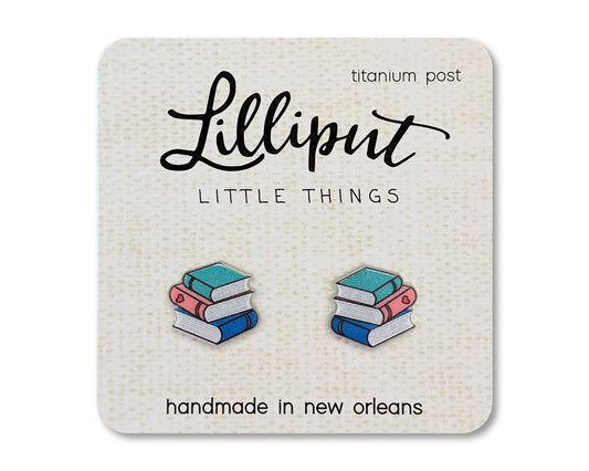 Lilliput Book Stack Earrings